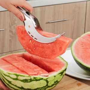 Watermelon Artifact Slicing Knife Fast Cutting Melon Knife Corer Fruit And Vegetable Tools Watermelon Clip Kitchen Accessories