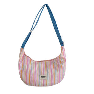 Ins Style Striped Shoulder Bag