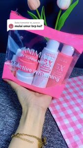 [COD GRATIS ONGKIR] Animate 5x Active Whitening Series 5in1 Set 5 Pcs Toner  Facial Wash  Serum  Day Cream Night Cream  Mencerahkan dan Meratakan Warna Kulit Wajah Original