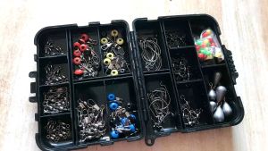 162pc อุปกรณ์ตกปลา ชุด ตะขอหมุน ประมง Sinker Tackle Box
