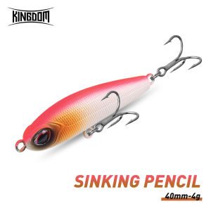 Kingdom Micro Sinking Pencil Lure 4g 40mm Artificial Hard Bait Stickbait 3X Carbon Steel Hooks Lure Catfish Bass Swimbaits