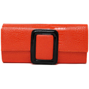 SIFULUN | Fashionable Crocodile Pattern Patent Leather Large Capacity Hand Bag