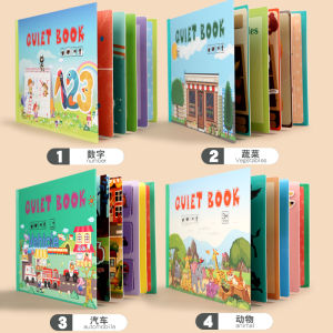 Childrens early education enlightenment quiet paste book toy handmade material package educational toys baby sticker book