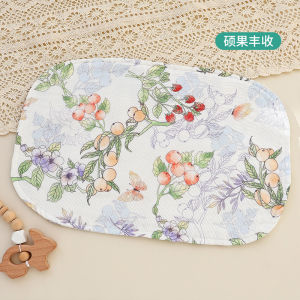 Baby Bibs Newborn Bamboo Cotton Eight Layer Printed Cloud Piece Pillow Childrens Gauze Spitting Towel Breathable Sweat Absorbent Towel