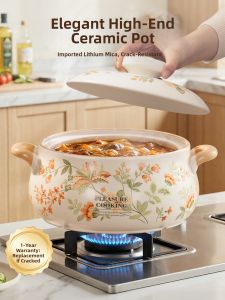 TEL | Heat-Resistant Dry-Cook Ceramic Pot