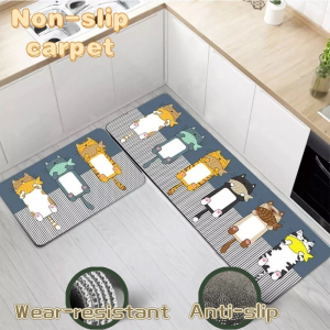 Kitchen Mat Non-slip Foot Mats Super Absorbent Kitchen Carpet Washable Long Rugs Entrance Doormat Runner Rug and Mat