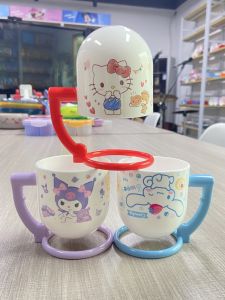 Kuromi Kids Toothbrush Cup Anti-Slip Bathing Cup Baby Washing Cup Kitty Cat Kindergarten Student Rotating Water Filter Cup