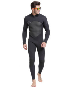 SBART Newest Men 1.5mm One-piece Neoprene Wetsuit Long Sleeve Diving Suit for Diving Surfing Swimming and Others Water Sports
