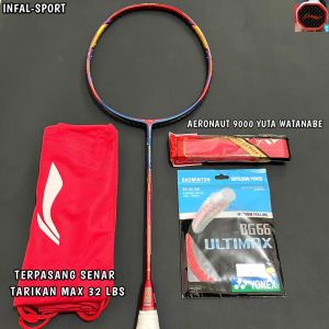RAKET BADMINTON LINING TECTONIC 7 & AERONAUT 9000 32Lbs (BONUS TAS + GRIP)