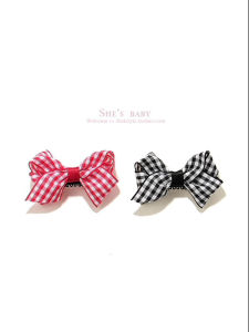 ShesBaby หมวกคลิปผมลายสก็อตสองสีสำหรับเด็ก หมวกคลิปผมแบบสุดหรูสำหรับเด็กผู้หญิงสไตล์เกาหลี หมวกคลิปผมแบบติดผม