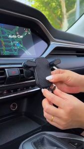 Giá đỡ kẹp điện thoại trên ô tô xoay 360 độ kẹp khe điều hòa ô tô
