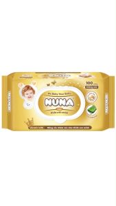 Combo 3 Bao Khăn Giấy Ướt Em Bé Nuna Gold 100 miếng/bao (Vải Dày Hơn)