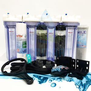 Aermart - Paket Besi 4 Tahap Housing - SedimenManganeseFeroliteCTO - Filter Air Siap Pakai