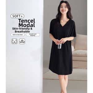 V.C.I | Breast Padded Plus Size V-neck Sleep Dress