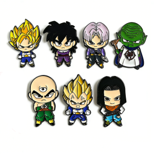 Bandai | 7pcs Set Cute Manga Brooches for Backpacks And Clothes Collectible Pin Badge birthdaygift set Cute badge Anime Enamel Lapel Pins