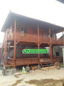 rumah kayu minimalis ukuran 8 x 5 meter knock down