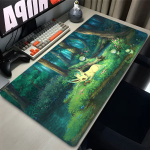 Bandai | Mouse Pad Gamer P-pokemon Leafeon Large Gaming Accessories Keyboard Rubber Lock Edge Desk Mat Laptop Office Cabinet Mousepad