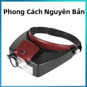 Kính Lúp 10X Có Đèn LED Kính Lúp Đeo Đầu Nhẹ Dành Cho Người Đeo Kính Kính Hiển Vi Cầm Tay Dành Cho Người Đeo Kính Để Làm Việc Chi Tiết
