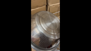 Baskom Bolong Jumbo Stainless SUS 304 - Saringan 50 CM Tebal Material Food Grade Anti Karat