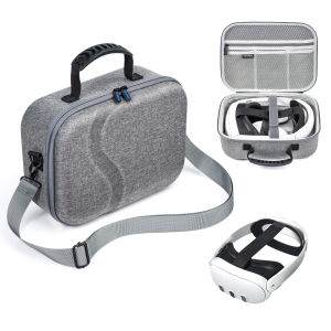 Carrying Case for Meta Quest 3 Travel Storage Case for Oculus Quest 3 with Elite Strap Hard Case and Soft Lining for Travel