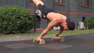 Wooden push-up stand solid wood auxiliary training device power exercise
