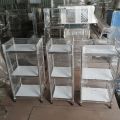 Kệ inox 3 tầng tấm  , nhiều kích thước khác nhau . Hàng dày dặn và chắc chắn .. 