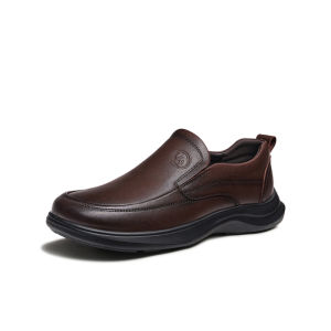 CAMEL | Soft Comfortable Genuine Leather Height Increasing Slip-On Business Casual Shoes