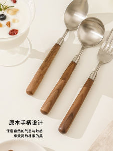 Thìa Ăn Cơm Bằng Thép Không Gỉ Có Cán Gỗ Cho Trẻ Em Thìa Ăn Cơm Thìa Ăn Súp Thìa Ăn Súp Cao Cấp Đồ Dùng Ăn Uống