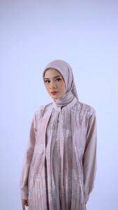 NBRS Elys Koko Sarimbit Set Keluarga Gamis Dewasa Anak Setelan Dress Brown Rayya Series