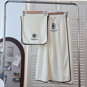 Princess Style Full Body Wrap Bath Towel Quick Dry Absorbent Home Use Bath Skirt Three Piece Set Womens Polyester Fabric