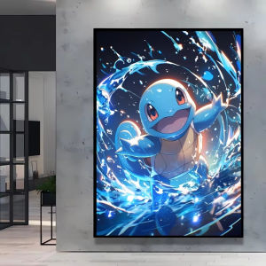 KAYOU | Tranh Tô Màu Theo Số Pokemon Pikachu Bằng Acrylic Trên Vải - Tranh Tô Màu Kỹ Thuật Số Dành Cho Người Lớn - Bộ Dụng Cụ Vẽ Tranh Nhân Vật