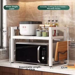 Double Layer Extendable Shelf 2 Levels