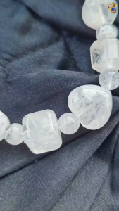 Collection Grade Icy White Snowflake Phantom Duo Bao DIY Bracelet