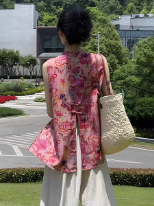 TIANQIANHUI | Elegant Mandarin Collar Chinese Style Top