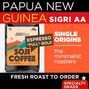 SOJI.COFFEE [PAPUA NEW GUINEA AA SIGRI] Single Origin MicroRoast - Fresh Roast To Order Artisan Crafted