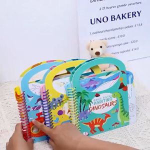BZAJGEJGESG Magic Travel Water Painting with Activities and Stickers Childrens Educational Toys Magic Water Book and Graffiti Water Pen Set Reusable Drawing Book Kids Magic Coloring Book Birthday Christmas Gift