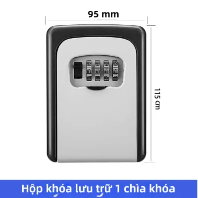 WSDCAM Hộp Đựng Chìa Khóa Kết Hợp 4 Chữ Số Treo Tường Hộp Đựng Chìa Khóa Bằng Hợp Kim Nhôm Có Khóa An Toàn Để Sử Dụng Ngoài Trời