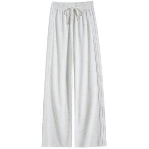 LANGPIN | High Waist Wide Leg Pants Womens Summer Cool Drapey Loose Casual Trousers Extra Long Floor Length Ice Silk Rice Noodle Pants