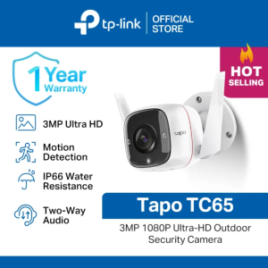 TP-Link Official Store | Tapo TC65 3MP | Outdoor Smart Bullet WiFi IP Security Home Cctv Sale Waterproof Hidden Camera Connect to Cellphone with Audio Mic and Speaker