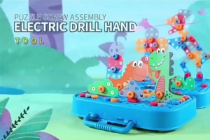 CoolToy DIY Simulasi Perbaikan Pembongkaran Alat Kotak Pria Dan Wanita Sekrup Perakitan Bor Listrik Anak-anak Belajar Mainan