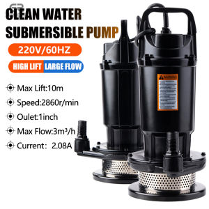 Submersible Pump 220V 60Hz High Lift Shallow Well Submersible Clean Water Pump 1 Outlet for Agricultural Irrigation