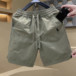 Quần Short Nam Mùa Hè 2025 Quần Dài Năm Điểm Mỏng Nhanh Khô Thời Trang Bãi Biển Quần Dài Thẳng Thoáng Khí Bằng Polyester