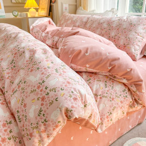 Kiss Dear | Bộ Drap Giường Bốn Mảnh Cotton Sạch Tươi Mới