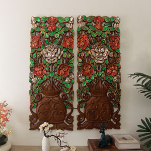 TAIMUJIA | Antique Rose Carving Wall Decor