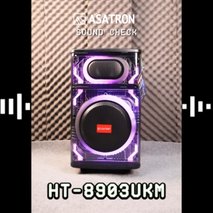Asatron HT-8903 UKM 10 Inch Bluetooth Karaoke Party Speaker with Wireless Mic TWS