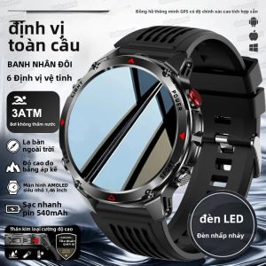 Đồng Hồ Thông Minh GPS Hai Băng Tần 2025 Dành Cho Nam Thể Thao Ngoài Trời Chống Nước 3ATM Tích Hợp La Bàn Máy Đo Độ Cao Màn Hình Cảm Ứng AMOLED 1.46 Inch Thiết Bị Theo Dõi Thể Dục