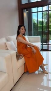 🔖Mirrorsister 41002.1 เดรสยาวทรงสวย แขนกุดคอวี ช่วงเอวปล่อยหลวม เป็นกระโปรงบานทรงA มีกระเป๋าล้วงได้2ข้างลำตัว ใส่ได้บ่อย