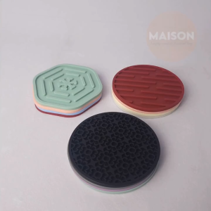 [SG STOCK] Silicone Coasters Heat Resistant Drinks Coffee Tea Table Coaster Anti Slip for Hot Cold Drinks Mat