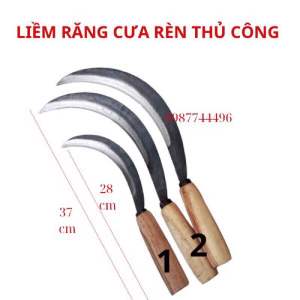 Liềm gặt lúa cắt cỏ phát cỏ răng cưa phục vụ các bác làm nông
