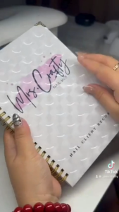 Customized Client Record Book – Handmade & Hardbound | Free Bookmark & Pen